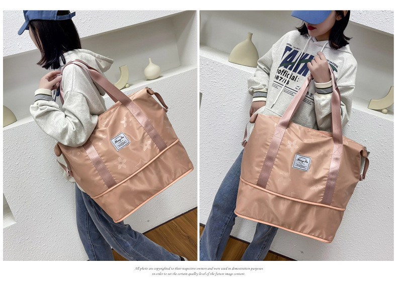Expansion Short-Distance Portable Travel Bag Handbag Large Capacity Storage Bag Shoulder Bag Women's Sports Yoga Fitness Bag