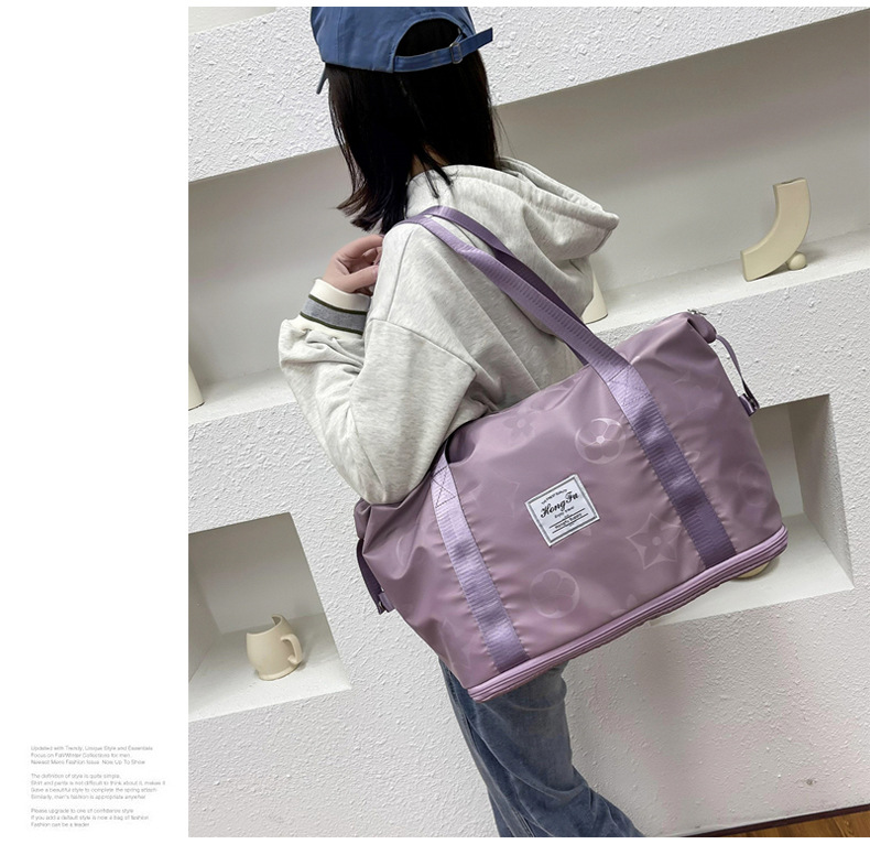 Expansion Short-Distance Portable Travel Bag Handbag Large Capacity Storage Bag Shoulder Bag Women's Sports Yoga Fitness Bag