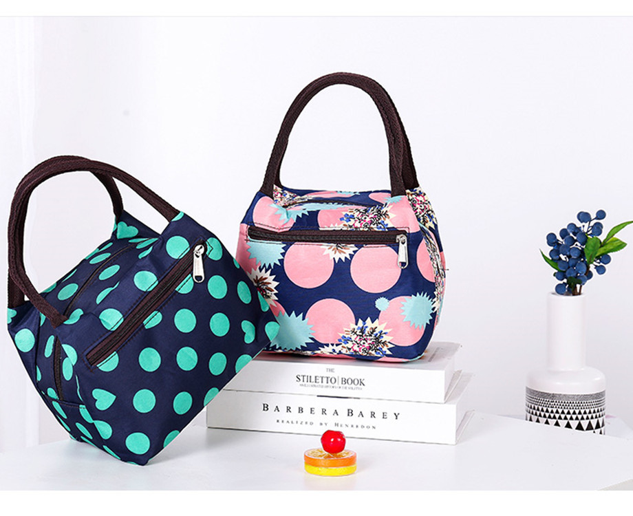 Shopping Handbag Women&#039;s Large Capacity Lunch Box Lunch Bag Mummy Storage Bag Canvas Insulated Bag Lunch Bag for Work