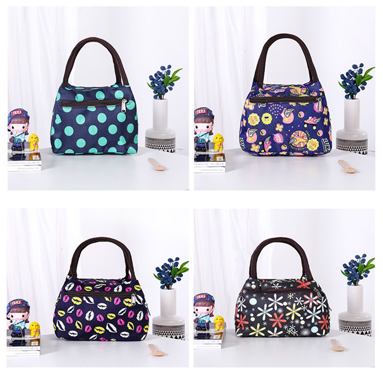Shopping Handbag Women's Large Capacity Lunch Box Lunch Bag Mummy Storage Bag Canvas Insulated Bag Lunch Bag for Work
