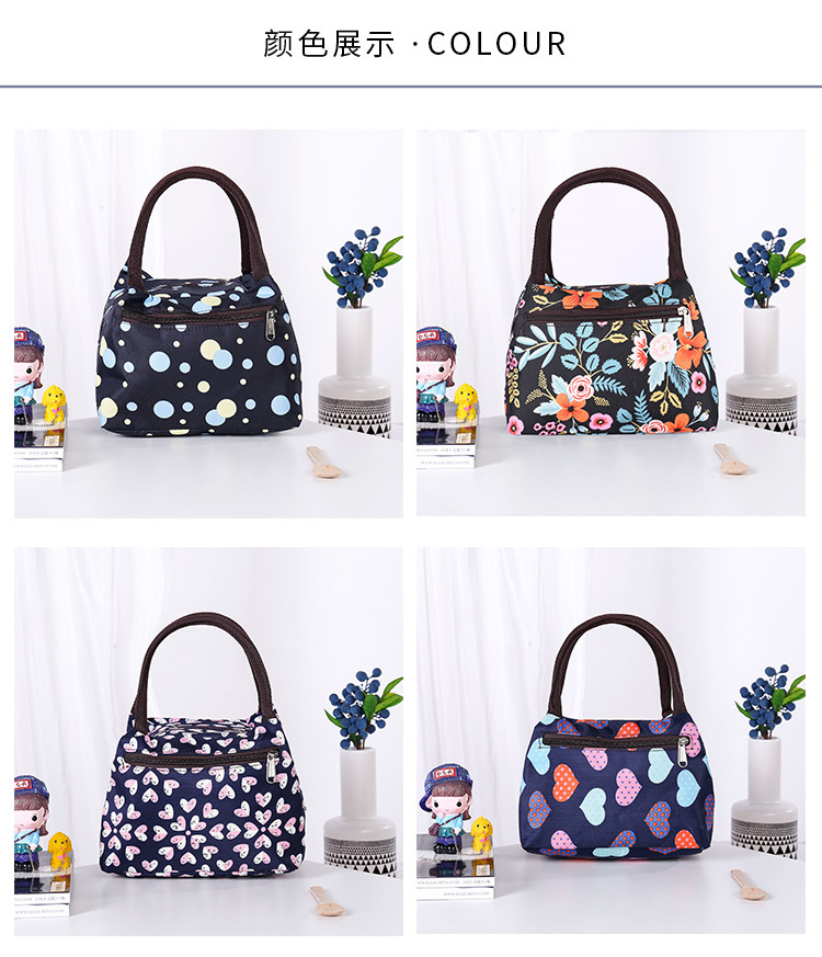 Shopping Handbag Women's Large Capacity Lunch Box Lunch Bag Mummy Storage Bag Canvas Insulated Bag Lunch Bag for Work