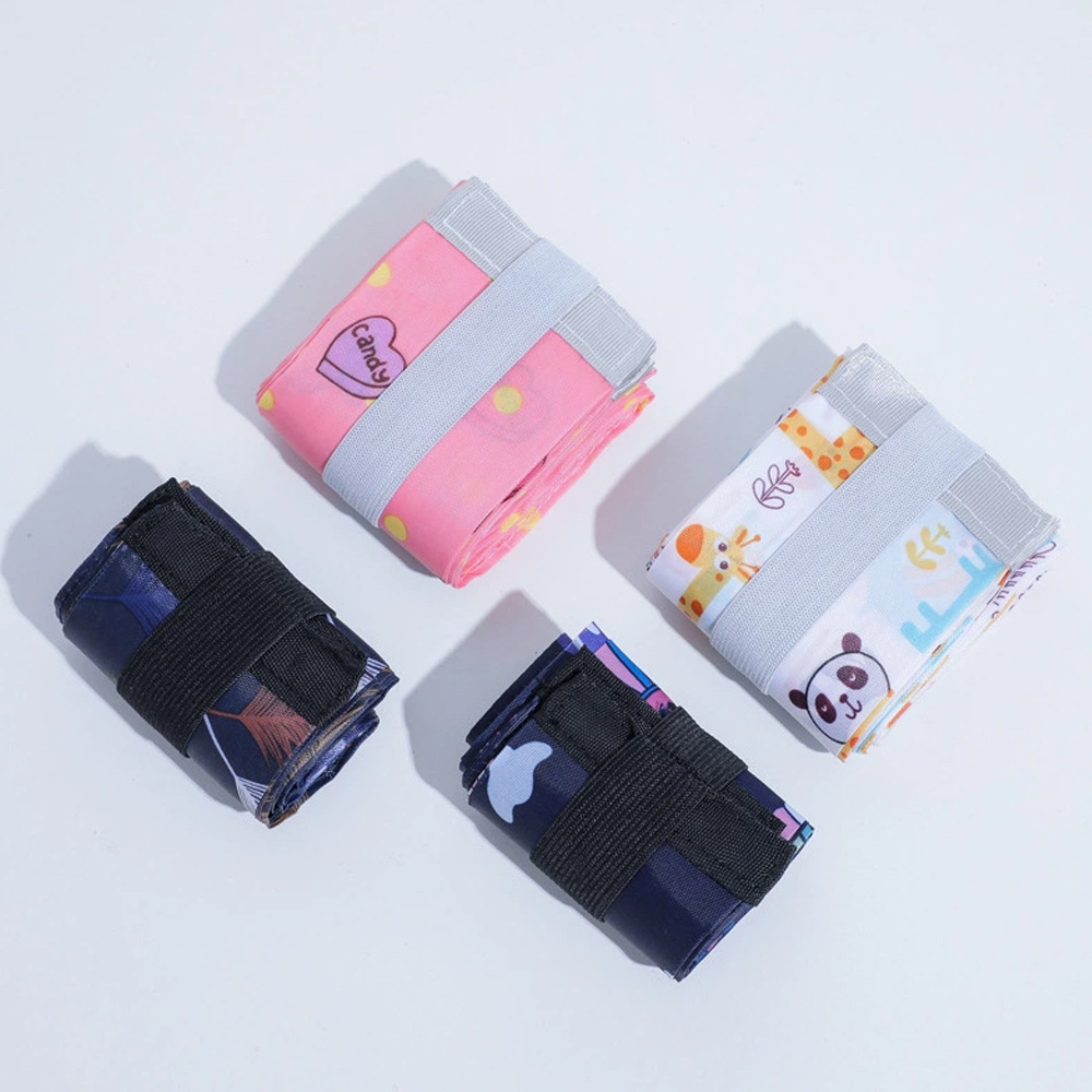 Korean-Style Lightweight and Large Capacity Supermarket Shopping Fast Storage Bag Portable Organ Folding Shopping Bag Customization