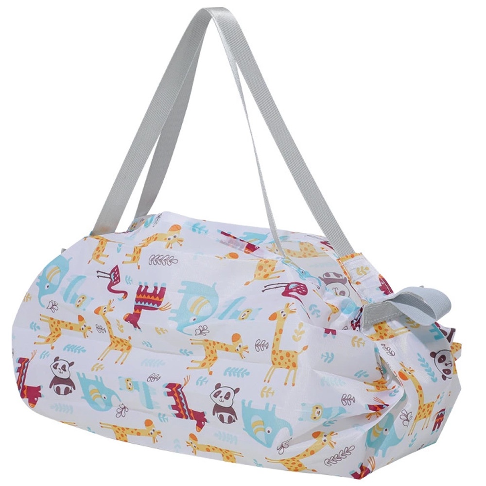 Korean-Style Lightweight and Large Capacity Supermarket Shopping Fast Storage Bag Portable Organ Folding Shopping Bag Customization