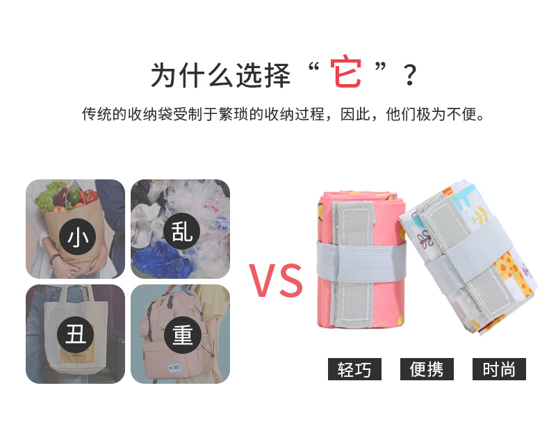 Korean-Style Lightweight and Large Capacity Supermarket Shopping Fast Storage Bag Portable Organ Folding Shopping Bag Customization Korean-Style Lightweight and Large Capacity Supermarket Shopping Fast Storage Bag Portable Organ Folding Shopping Bag Customization