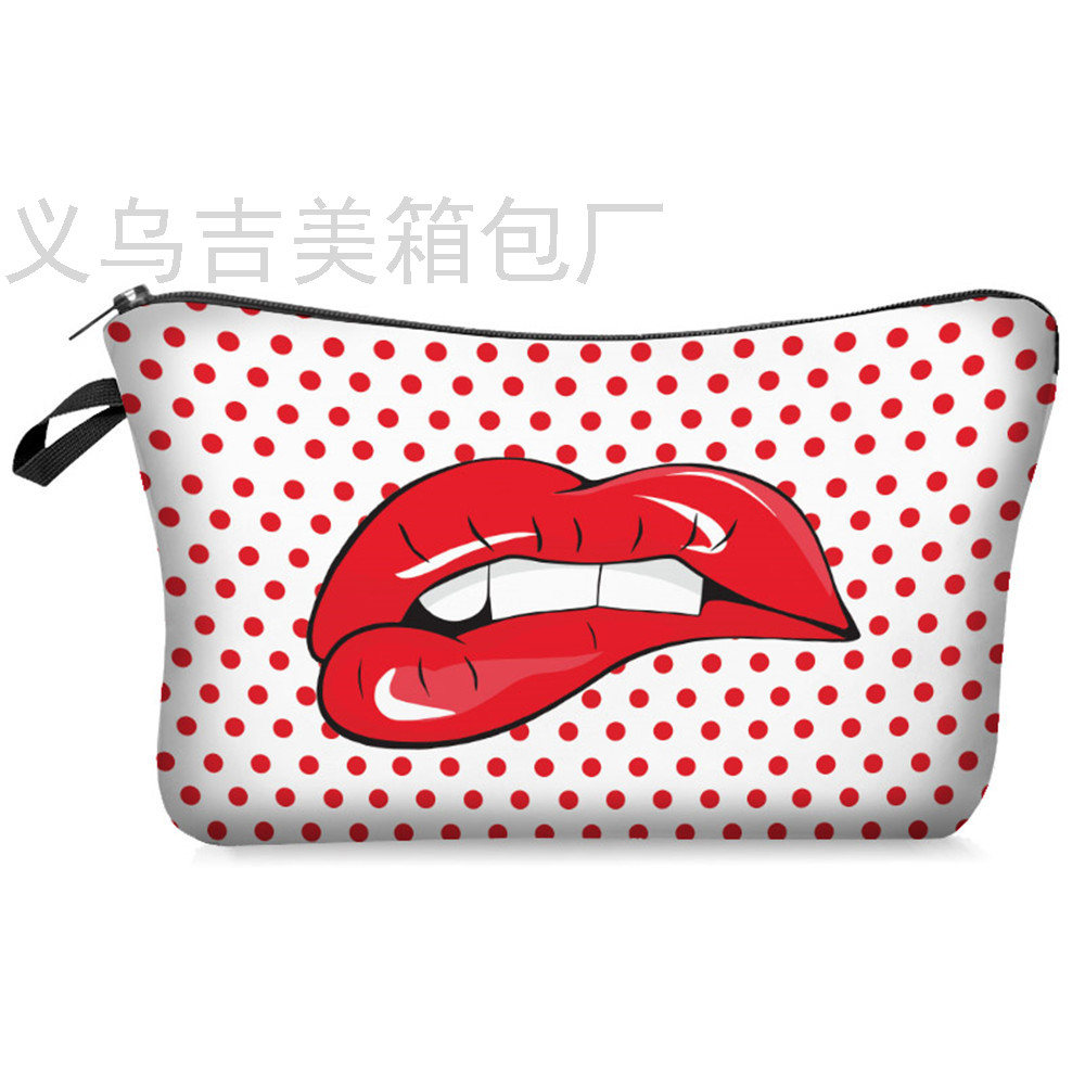 Digital Printing Lips Lip Series Cosmetic Bag Storage Bag Cross-Border Hot Mandala Cosmetic Bag Bohemian K