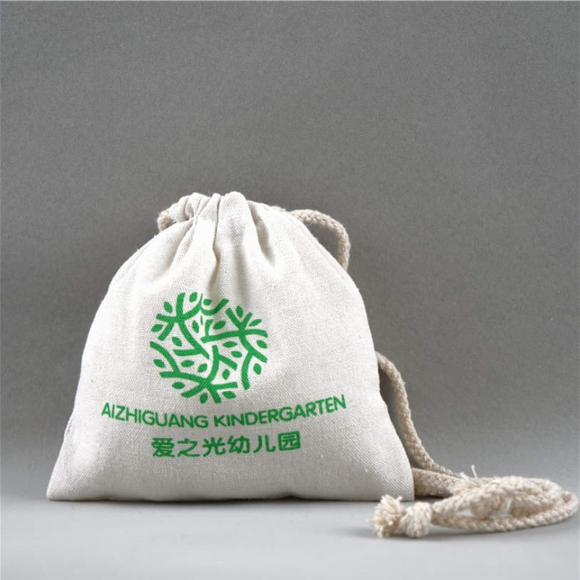 Factory direct selling fine canvas double string bundle canvas bag kindergarten children's toys backpack snacks storage bag Factory direct selling fine canvas double string bundle canvas bag kindergarten children's toys backpack snacks storage bag