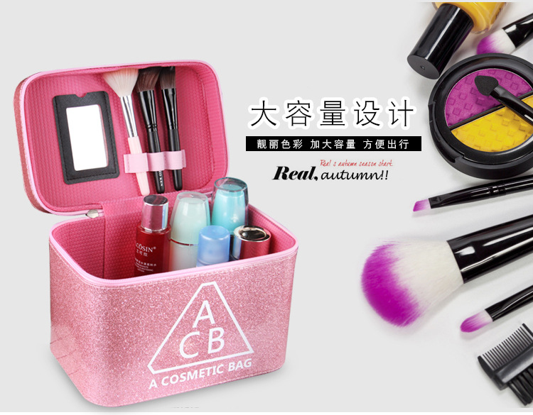 Manufacturer Korean Cute Multifunctional Cosmetic Case Portable and Simple Cosmetic Bag Waterproof Travel Storage Bag Toolbox