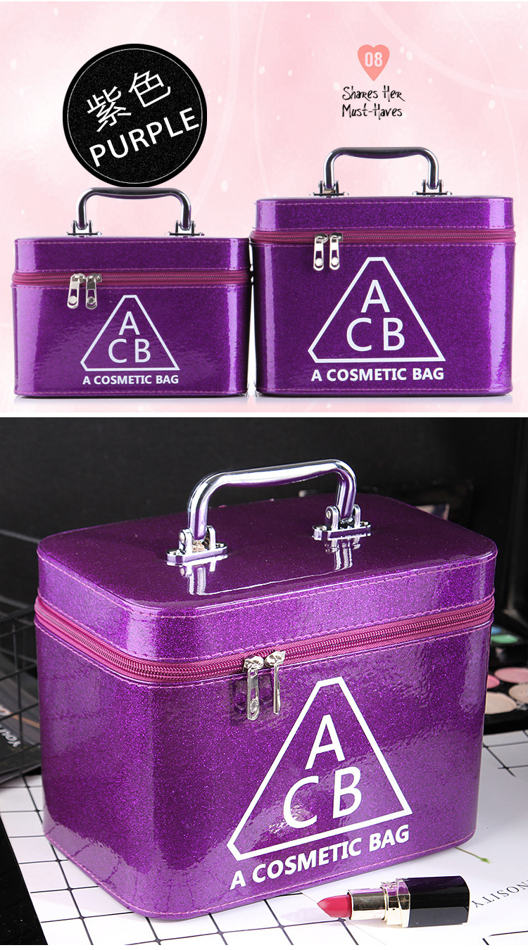 Manufacturer Korean Cute Multifunctional Cosmetic Case Portable and Simple Cosmetic Bag Waterproof Travel Storage Bag Toolbox