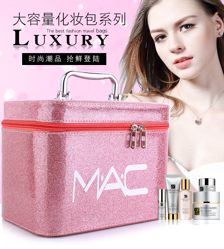 Manufacturer Korean Cute Multifunctional Cosmetic Case Portable and Simple Cosmetic Bag Waterproof Travel Storage Bag Toolbox