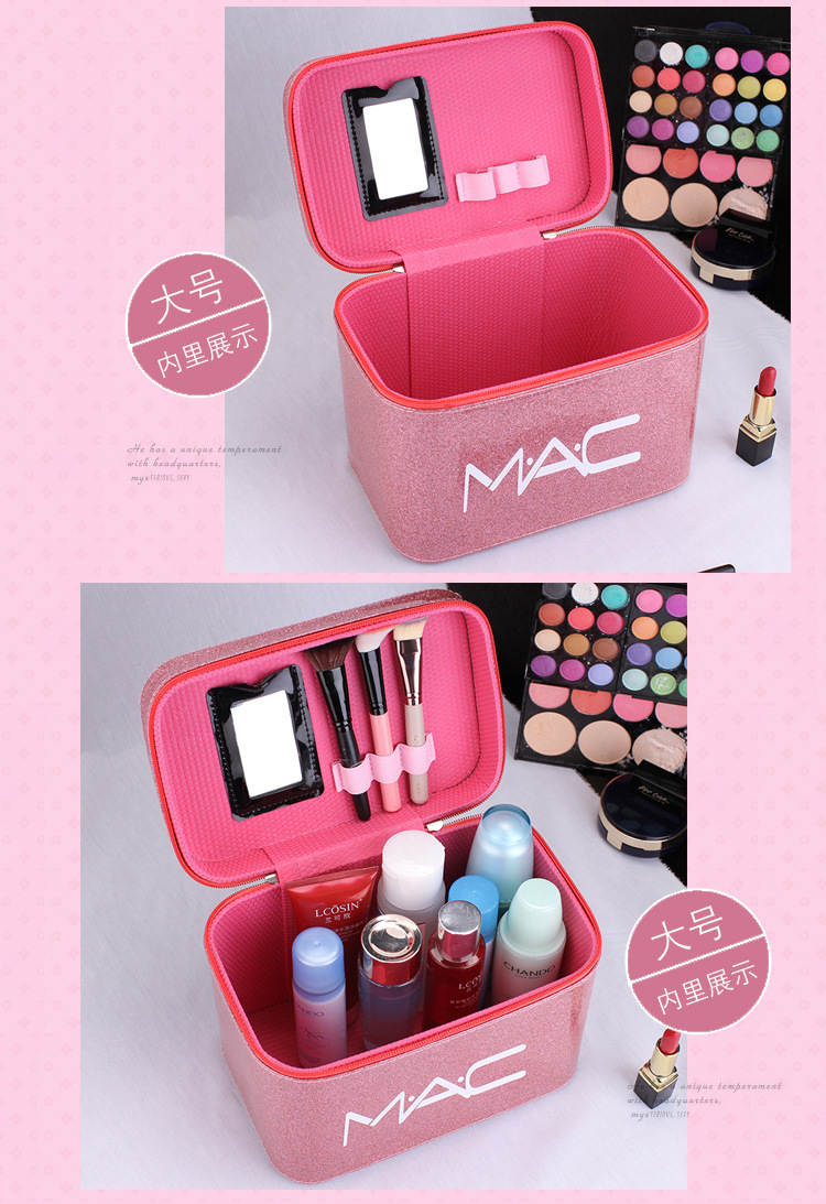 Manufacturer Korean Cute Multifunctional Cosmetic Case Portable and Simple Cosmetic Bag Waterproof Travel Storage Bag Toolbox