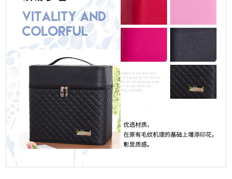 New Four-Open Cosmetic Case Portable Cosmetics Storage Bag Large Capacity Storage Box Small Bee Portable Cosmetic Case New Four-Open Cosmetic Case Portable Cosmetics Storage Bag Large Capacity Storage Box Small Bee Portable Cosmetic Case