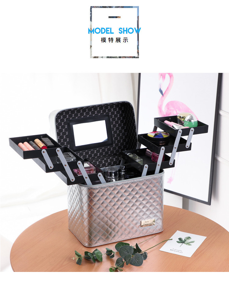New Four-Open Cosmetic Case Portable Cosmetics Storage Bag Large Capacity Storage Box Small Bee Portable Cosmetic Case New Four-Open Cosmetic Case Portable Cosmetics Storage Bag Large Capacity Storage Box Small Bee Portable Cosmetic Case