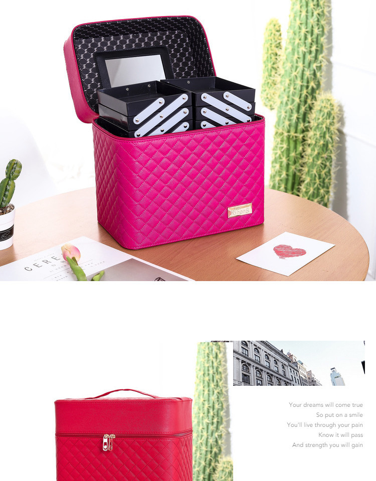 New Four-Open Cosmetic Case Portable Cosmetics Storage Bag Large Capacity Storage Box Small Bee Portable Cosmetic Case New Four-Open Cosmetic Case Portable Cosmetics Storage Bag Large Capacity Storage Box Small Bee Portable Cosmetic Case