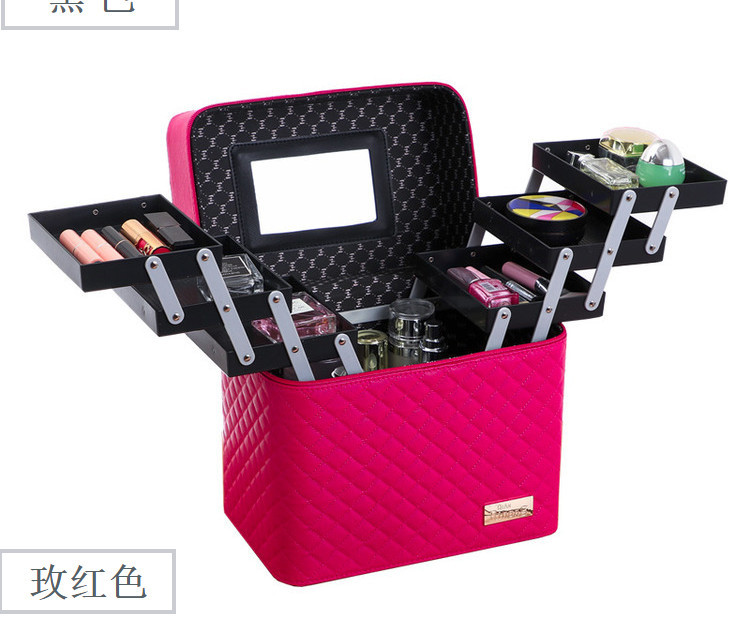 New Four-Open Cosmetic Case Portable Cosmetics Storage Bag Large Capacity Storage Box Small Bee Portable Cosmetic Case New Four-Open Cosmetic Case Portable Cosmetics Storage Bag Large Capacity Storage Box Small Bee Portable Cosmetic Case