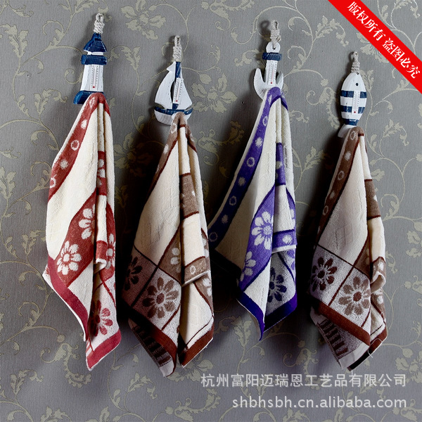 Mediterranean Solid Wood Hook Thermometer Household Pendant Ocean Wall Coat hook MA09019 Mediterranean Solid Wood Hook Thermometer Household Pendant Ocean Wall Coat hook MA09019