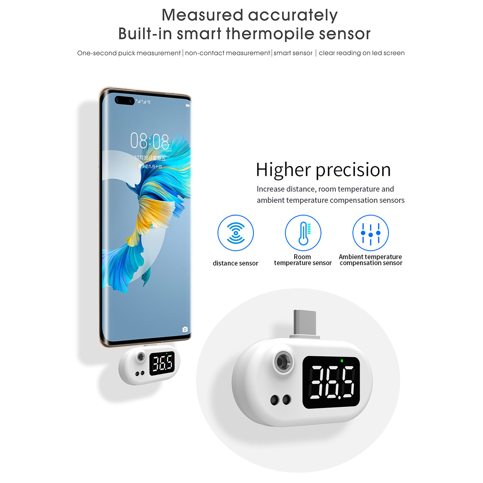 Low price smart phone automatic infrared mobile phone non-contact infrared multi-interface portable mobile phone thermometer