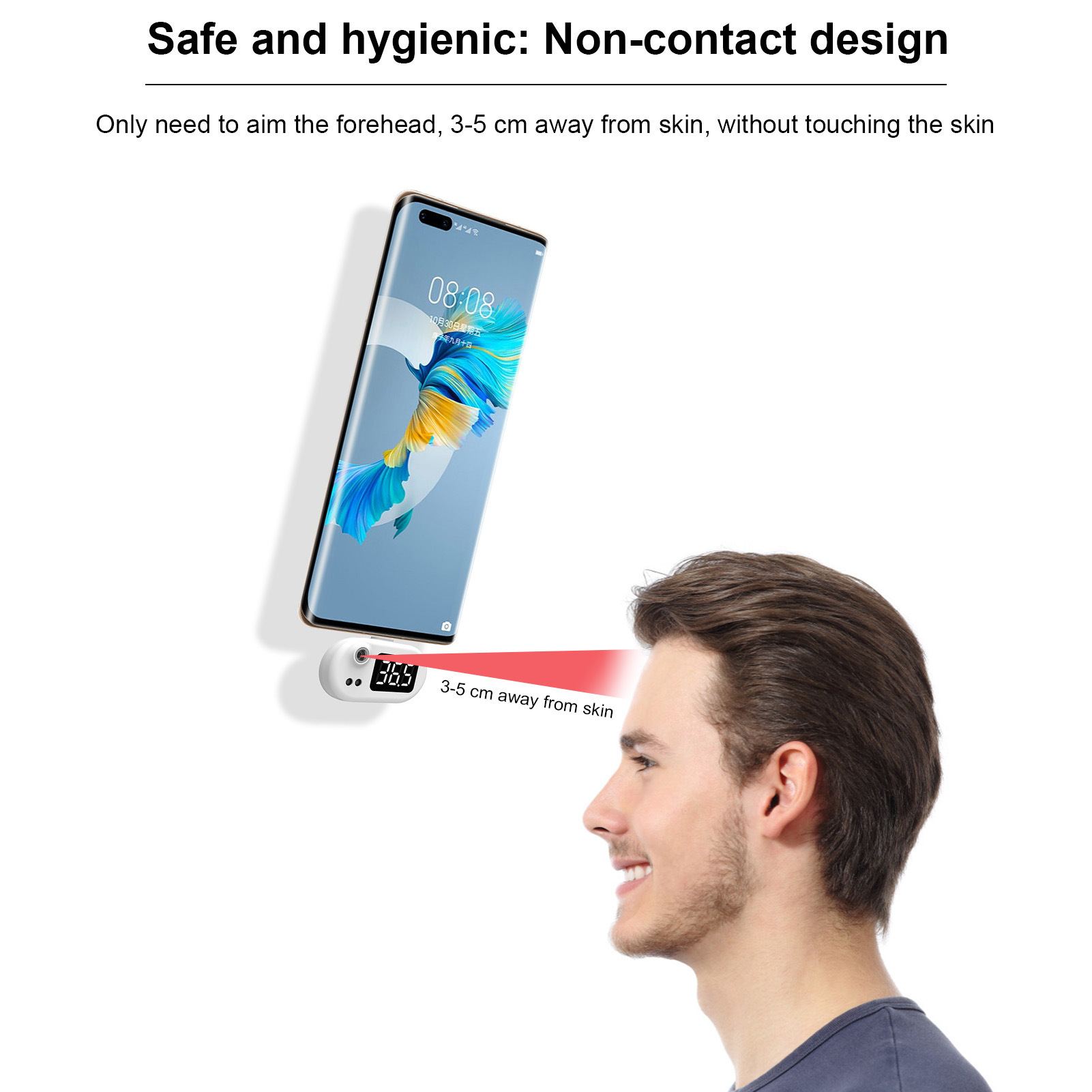 Low price smart phone automatic infrared mobile phone non-contact infrared multi-interface portable mobile phone thermometer