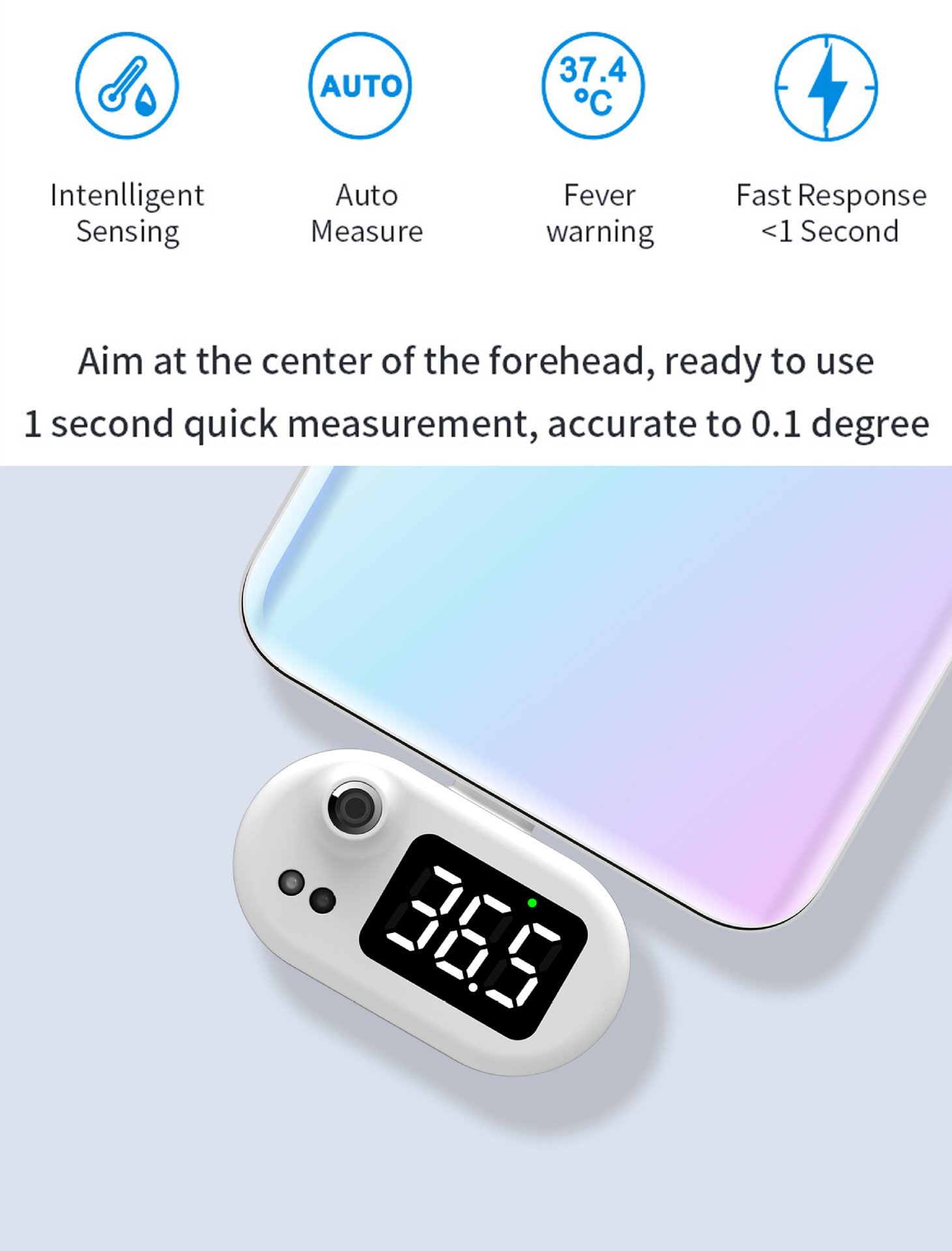 Low price smart phone automatic infrared mobile phone non-contact infrared multi-interface portable mobile phone thermometer Low price smart phone automatic infrared mobile phone non-contact infrared multi-interface portable mobile phone thermometer