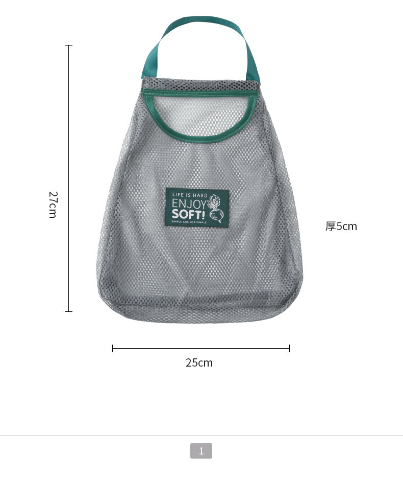 and vegetable sundries mesh bag creative hanging storage bag portable hollowout breathable ginger and garlic hanging bag