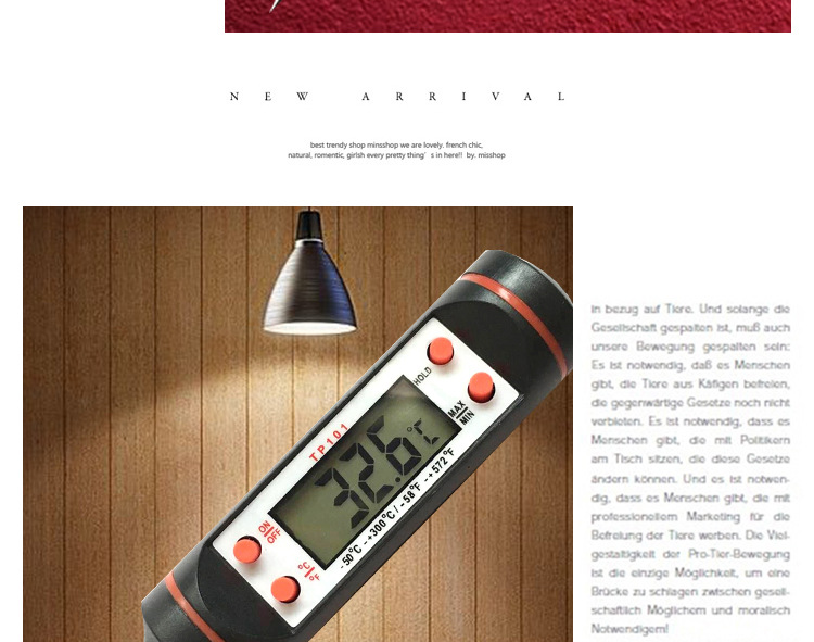 Tp101 Digital Kitchen Oil Temperature Meter Barbecue Baking Temperature Measuring Electronic Food Thermometer Tp101 Digital Kitchen Oil Temperature Meter Barbecue Baking Temperature Measuring Electronic Food Thermometer