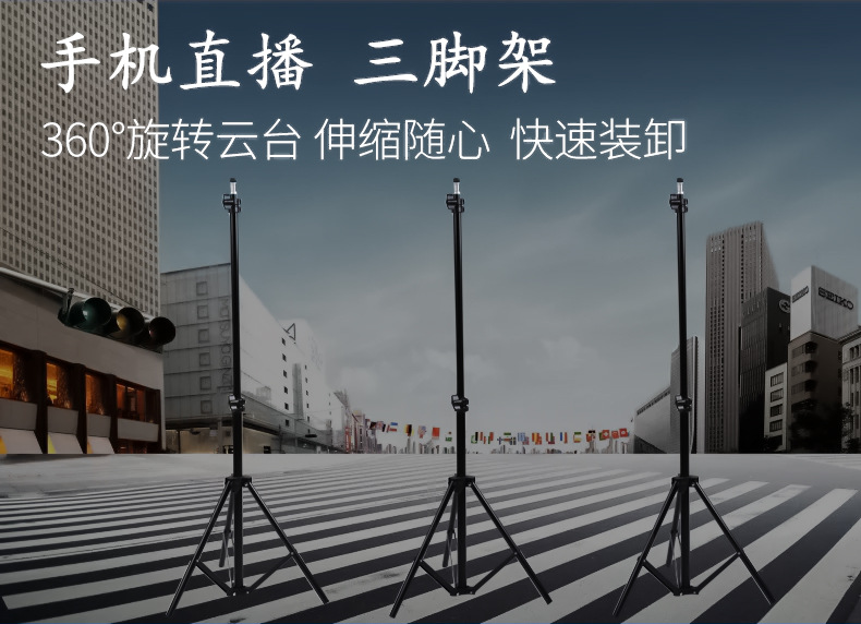 Camera Equipment Thermometer Lamp Holder Anchor Folding Lamp Holder Live Tripod Floor Type Stand for Live Streaming