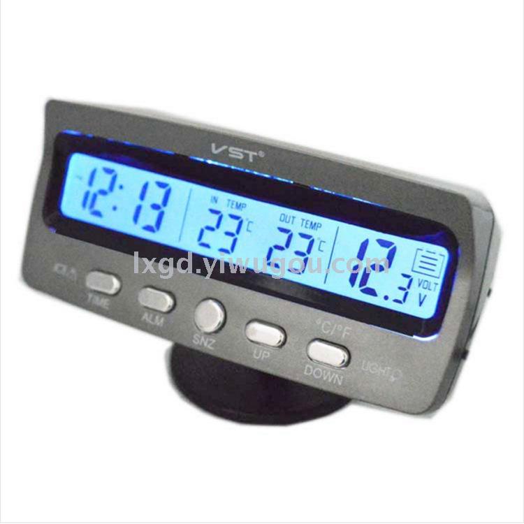 VST-7045V Car Electronic Clock Voltmeter Indoor and Outdoor Thermometer Three-in-One Alarm Clock LCD Backlight VST-7045V Car Electronic Clock Voltmeter Indoor and Outdoor Thermometer Three-in-One Alarm Clock LCD Backlight