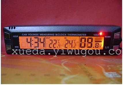  LCD clock when inside and outside car thermometer car electronic the electronic kind of car with a voltmeter