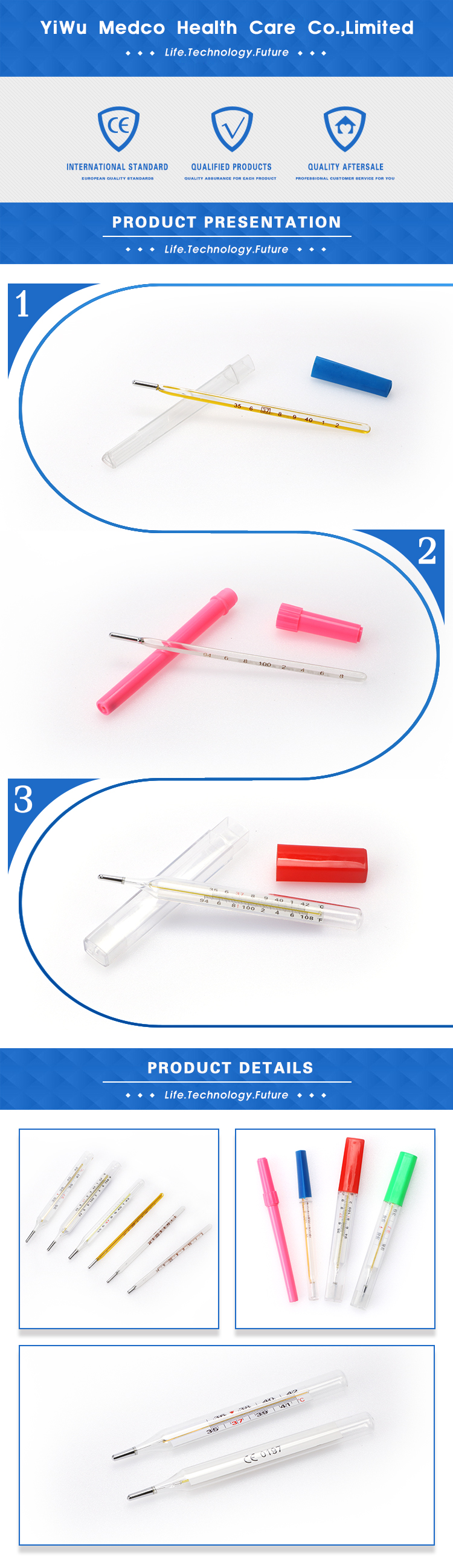 Medical glass thermometer armpit table Medical supplies Medical diagnostic equipment Medical glass thermometer armpit table Medical supplies Medical diagnostic equipment