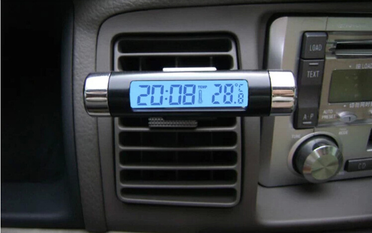 Foreign Trade Products Car Thermometer Car Vent Clip-on Luminous Backlight Time Thermometer Electronic Watch Foreign Trade Products Car Thermometer Car Vent Clip-on Luminous Backlight Time Thermometer Electronic Watch