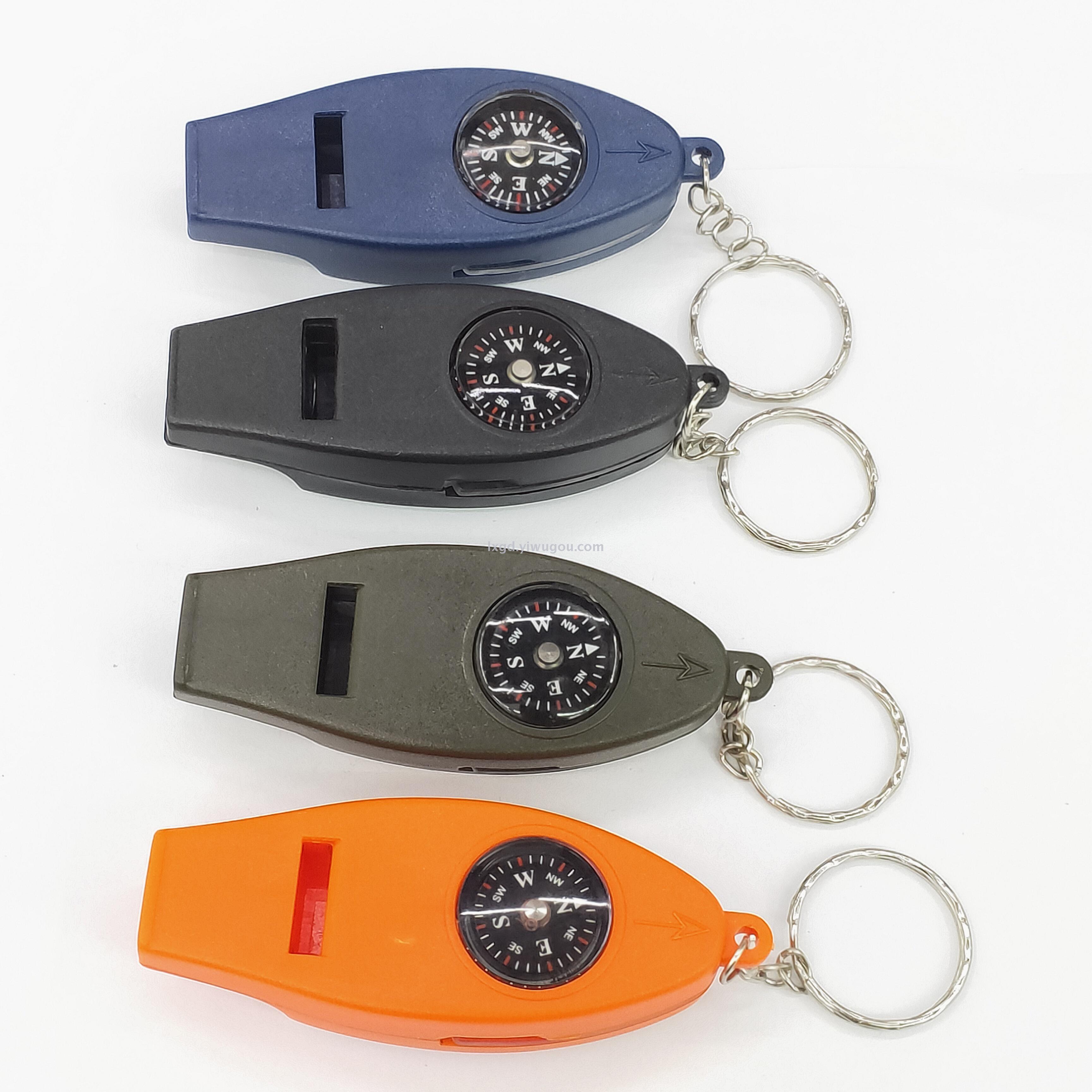 H4-1 Four-in-One Multifunctional Whistle Thermometer Magnifying Glass Compass