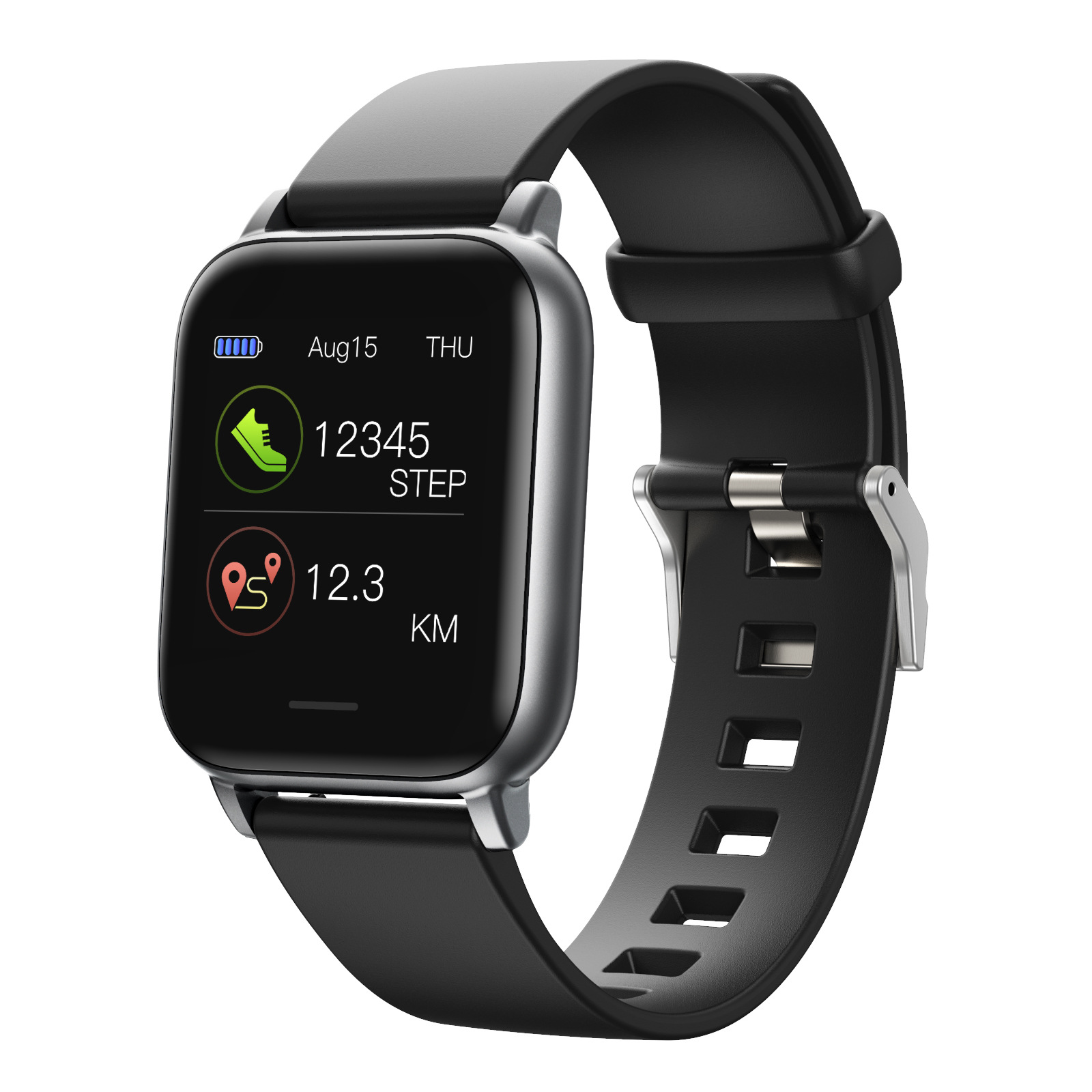 2021 Cross-Border New Arrival S50 Sports Watch Heart Rate Sleep Fitness Thermometer Step Bluetooth Watch Smart Watch
