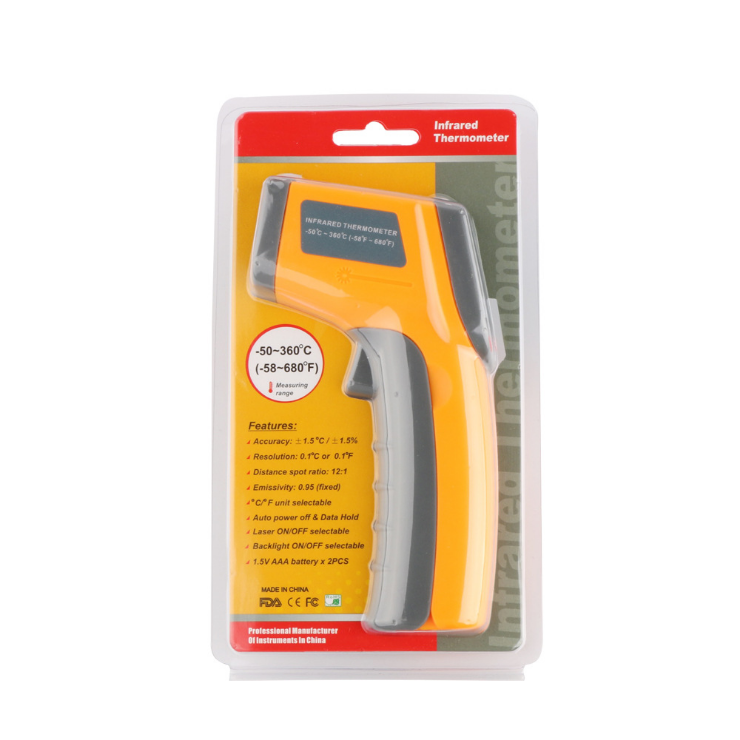 Foreign Trade Export Industrial Electronics Thermometer Infrared Laser Thermometer Non-Contact Temperature Measurement Foreign Trade Export Industrial Electronics Thermometer Infrared Laser Thermometer Non-Contact Temperature Measurement
