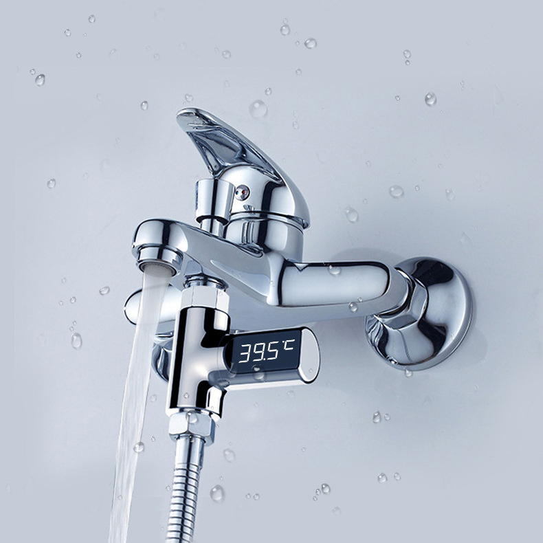 Zhiwen Passive Led Water Thermometer Baby Bath Thermometer Half-Point Creative Faucet Shower Thermometer