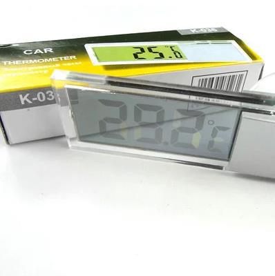 Transparent Suction Type Electronic Watch LCD Clock inside the Car Thermometer Electronic Clock Thermometer for Car