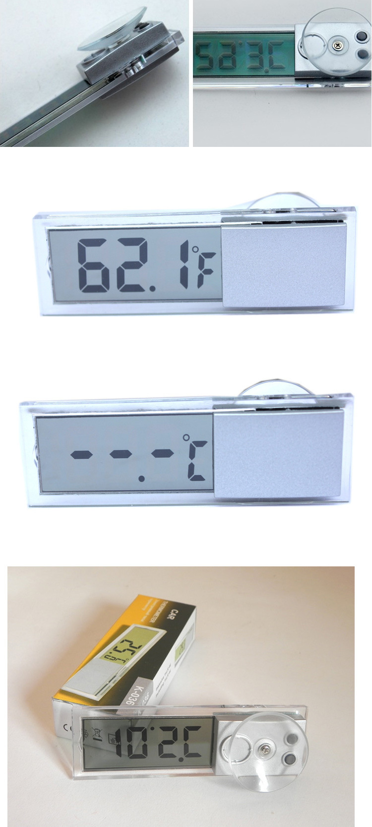 Transparent Suction Type Electronic Watch LCD Clock inside the Car Thermometer Electronic Clock Thermometer for Car Transparent Suction Type Electronic Watch LCD Clock inside the Car Thermometer Electronic Clock Thermometer for Car