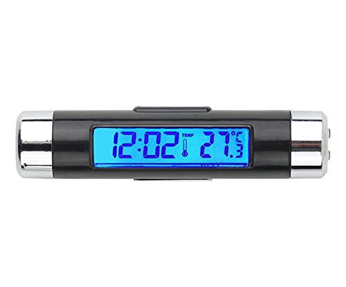 Car Electronic Clock Thermometer Car Luminous Clock Air Outlet Thermometer Two-in-One Supplies Clip-on K01