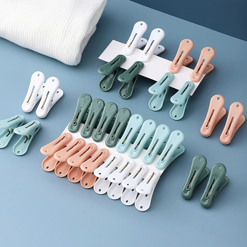 plastic clip Multi-Functional Clothes Clip Quilt Wind and Skid Fixed Clip Pp Plastic Trumpet Underwear Clip