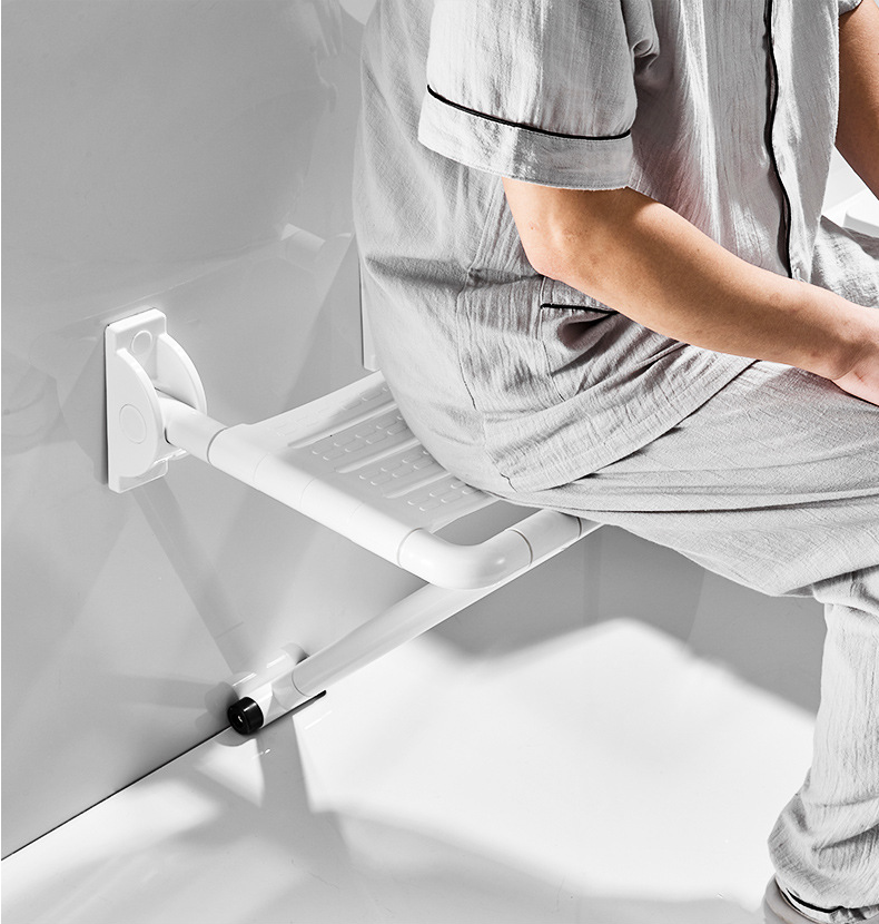 Bathroom Folding Stool Shower Seat Toilet Elderly Bath Shower Folding Chair Barrier-Free Stool for the Disabled