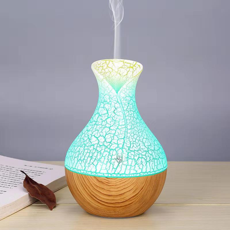 Vase Aromatherapy Machine Wood Grain Colorful Humidifier Air Purifier Office Home Sprayer Gift Humidifier