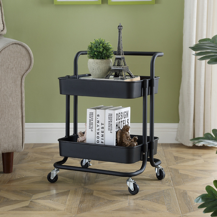 New Beauty Salon Storage Rack Bathroom Trolley Mobile Simple Kitchen Finishing Shelf Living Room Storage Trolley