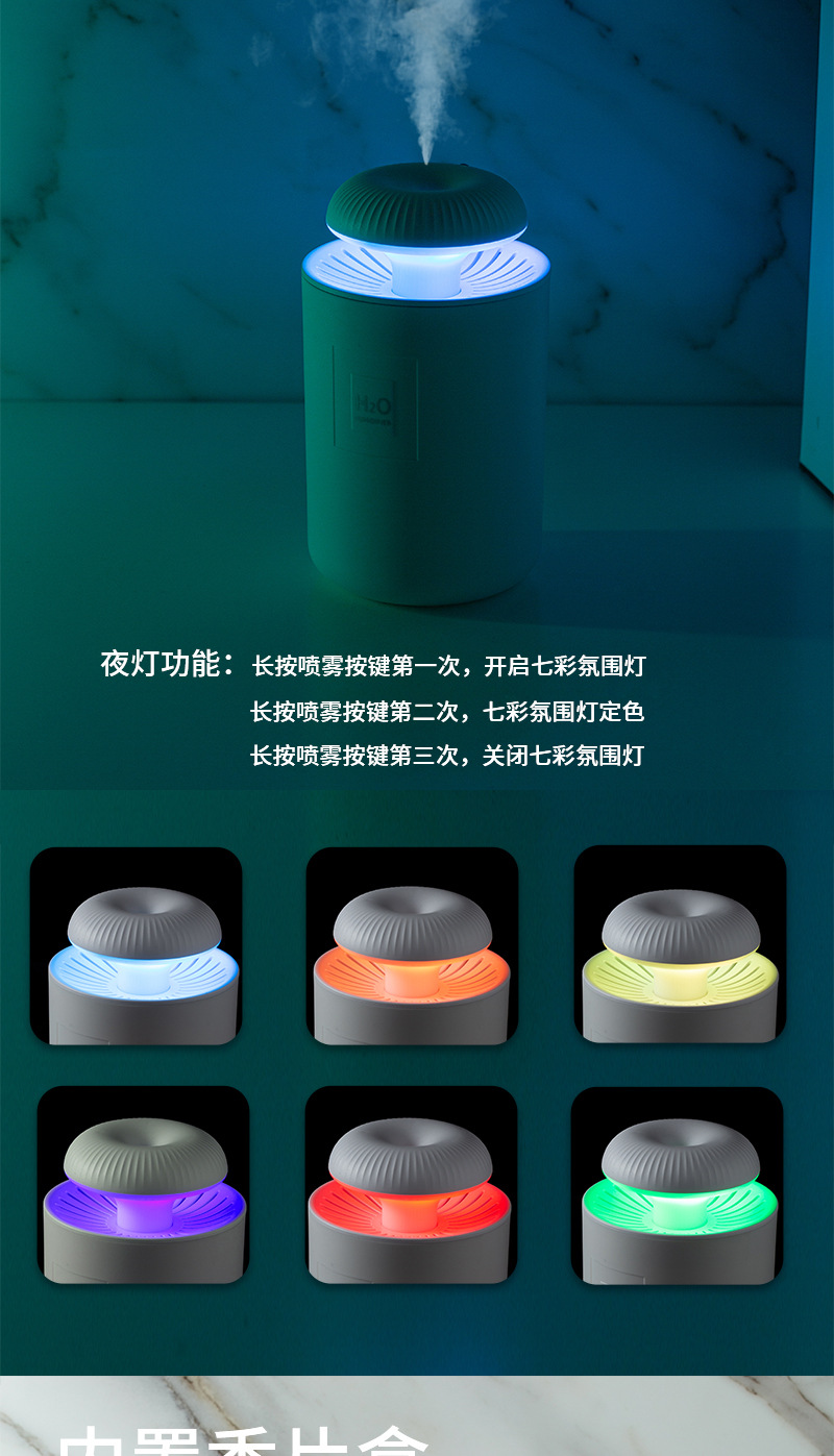New Aromatherapy Humidifier Vehicle-Mounted Home Use USB Office Desktop Humidifier Small Cute Pet Portable Sprayer