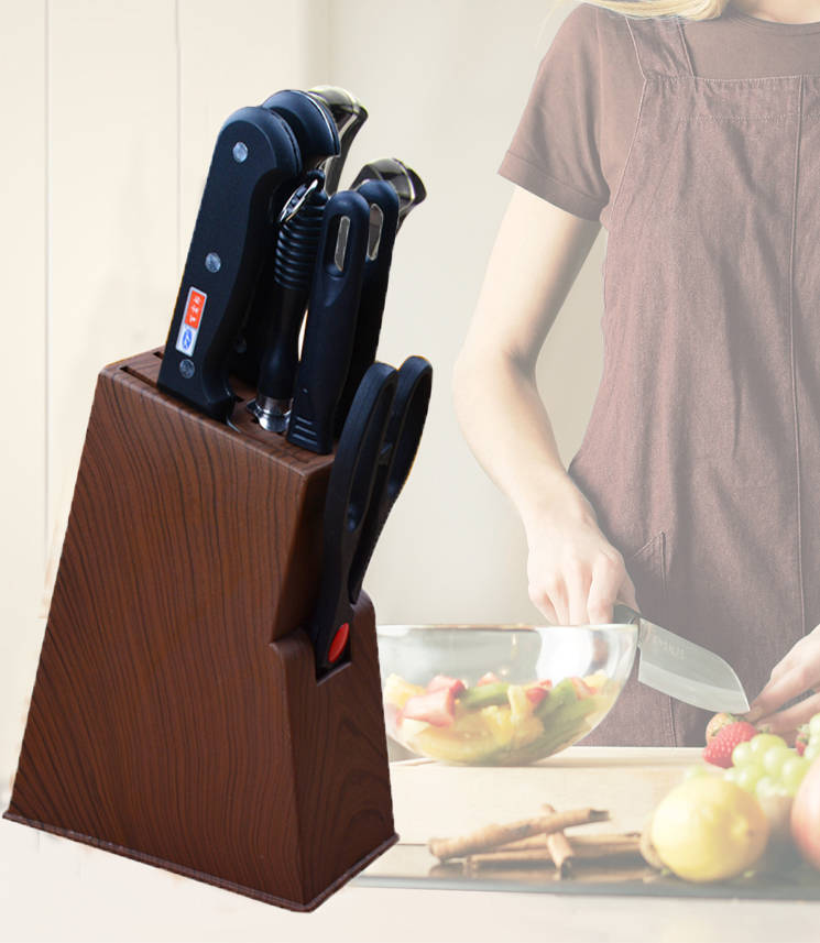 Kitchen Household MildewProof Waterproof Plastic Chopper Storage Rack Knife Holder MultiSocket Knife Holder Storage Rack