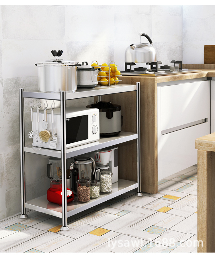 Stainless-steel rack for domestic kitchen storage rack for POTS and pans Multi-layer kitchen storage rack