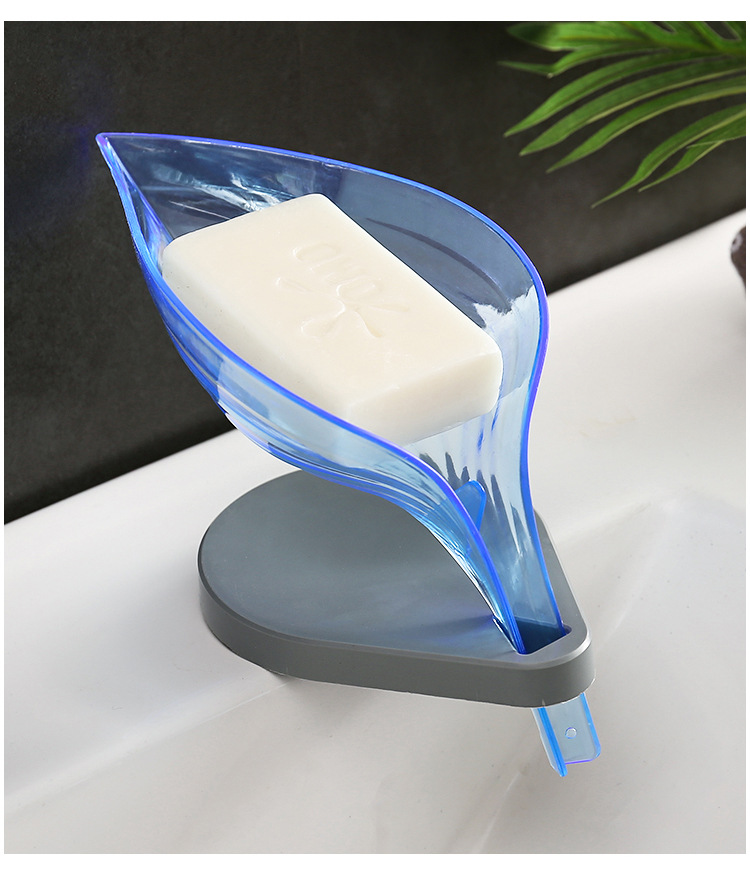 Soap Dish Punch-Free Soap Holder Water-Draining Suction Cup Wall-Mounted Toilet Soap Holder Soap Holder Bathroom Storage Rack