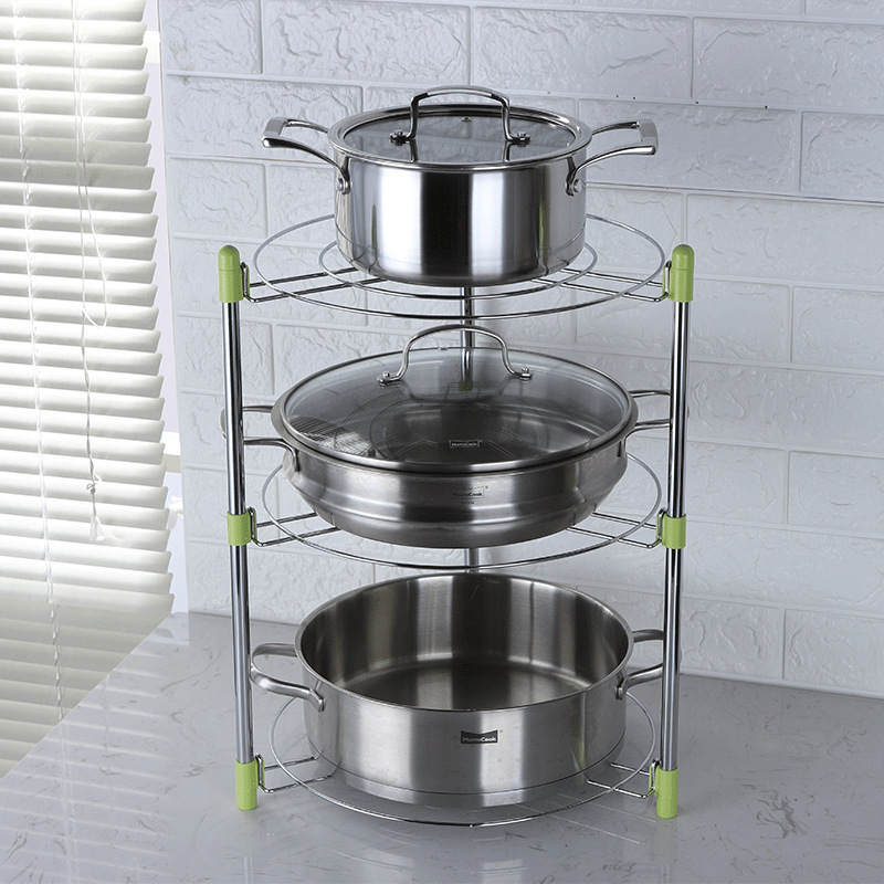Multi-layer pot rack multi-function kitchen rack kitchen storage rack pot rack storage rack manufacturer direct selling