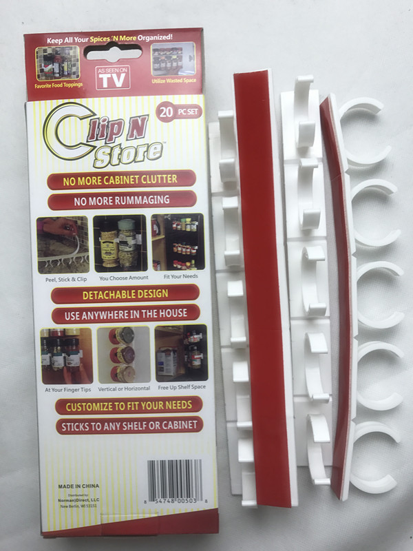 Clip N Store Kitchen Supplies Simple Bottle Mouth Clip Storage Rack Seasoning Bottle Storage Rack