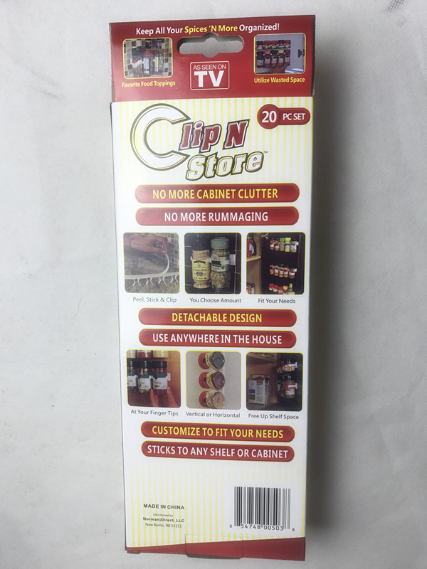 Clip N Store Kitchen Supplies Simple Bottle Mouth Clip Storage Rack Seasoning Bottle Storage Rack