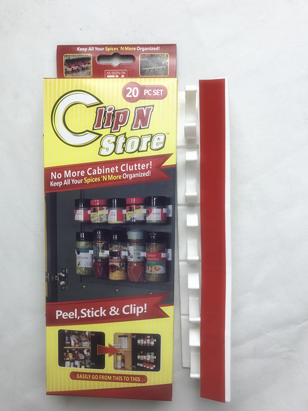 Clip N Store Kitchen Supplies Simple Bottle Mouth Clip Storage Rack Seasoning Bottle Storage Rack