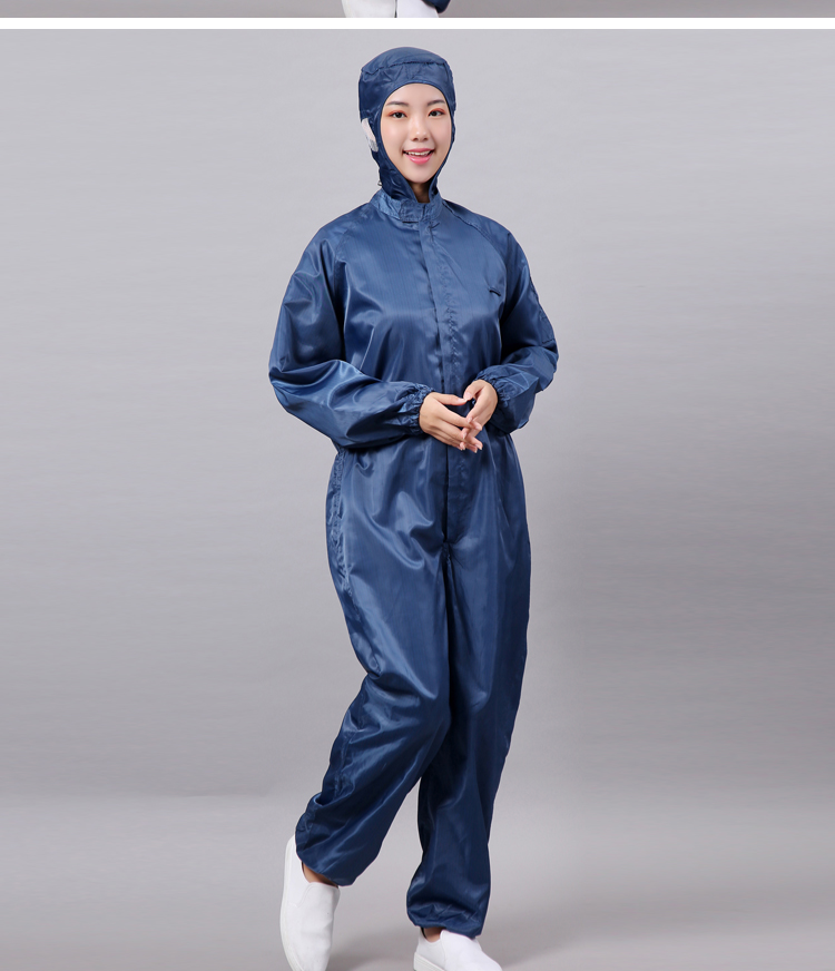 The antistatic onesie Protective Clothing Dustfree Workshop Proof Clothing Sprayer Clothing Striped Zipper Food Onesie
