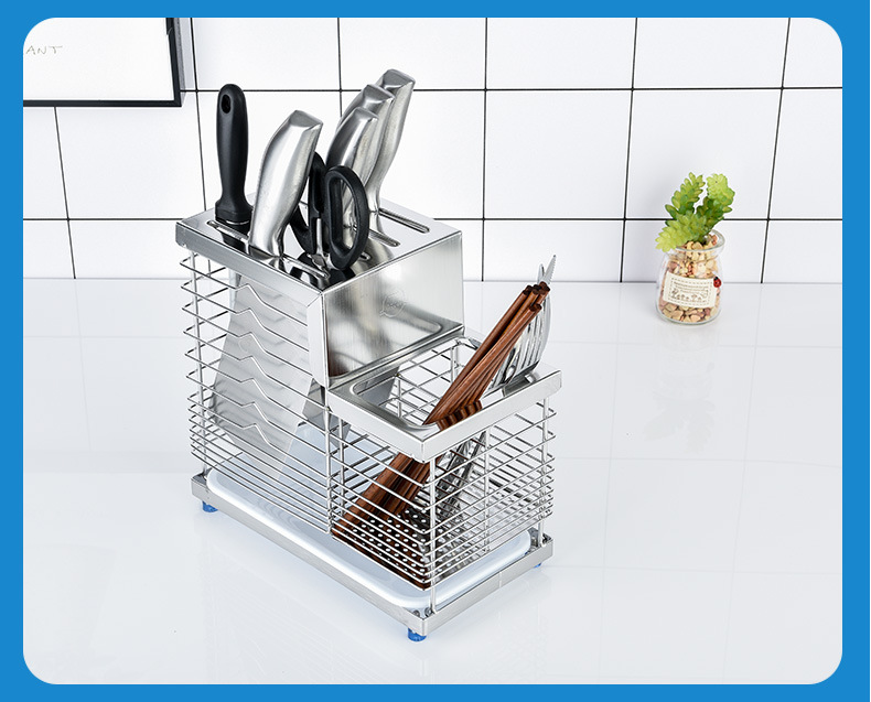 Rack Kitchen Supplies 304 Stainless Steel Kitchen Knife Rack Storage Rack Knife Storage Rack Slotting Tool Holder Boxes Rack Kitchen Supplies 304 Stainless Steel Kitchen Knife Rack Storage Rack Knife Storage Rack Slotting Tool Holder Boxes